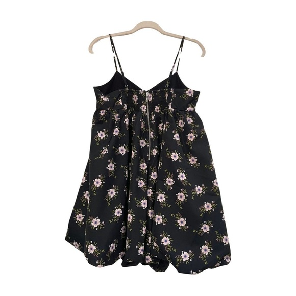 NWT Free People Black Floral Bubble Babdydoll Dress Size L - Picture 6 of 12